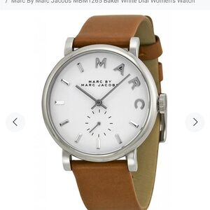 Marc by Marc Jacobs Silver and Brown MBM 1265 Baker Watch